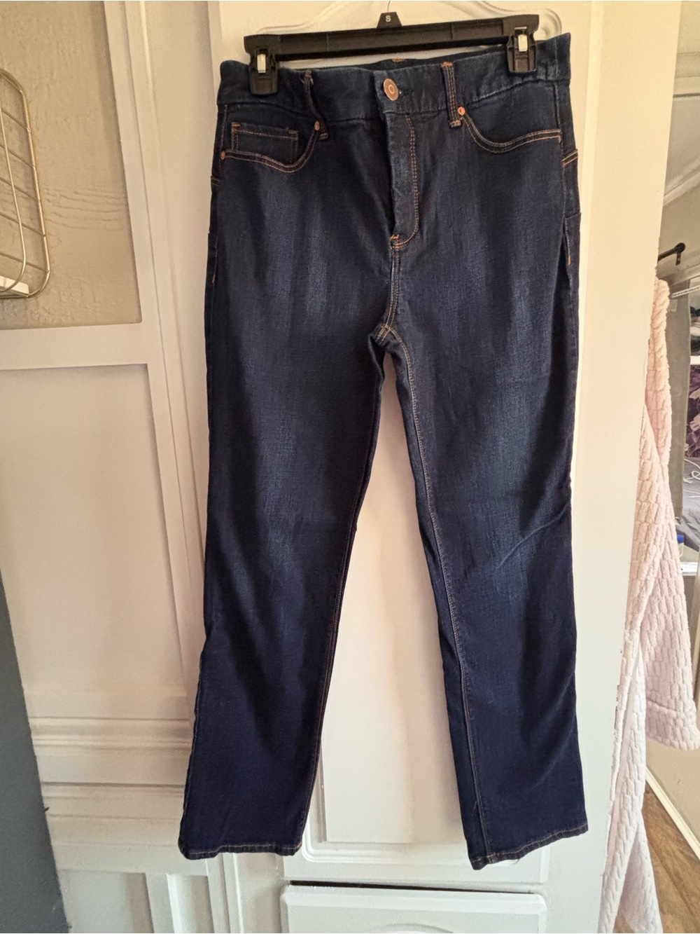 Chico's Women's Straight Jeans in Dark Blue